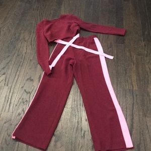 House of CB Niella Wine Crepe Two Piece